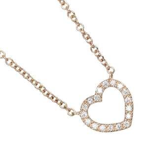 TIFFANY 18k Gold Diamond Heart Necklace